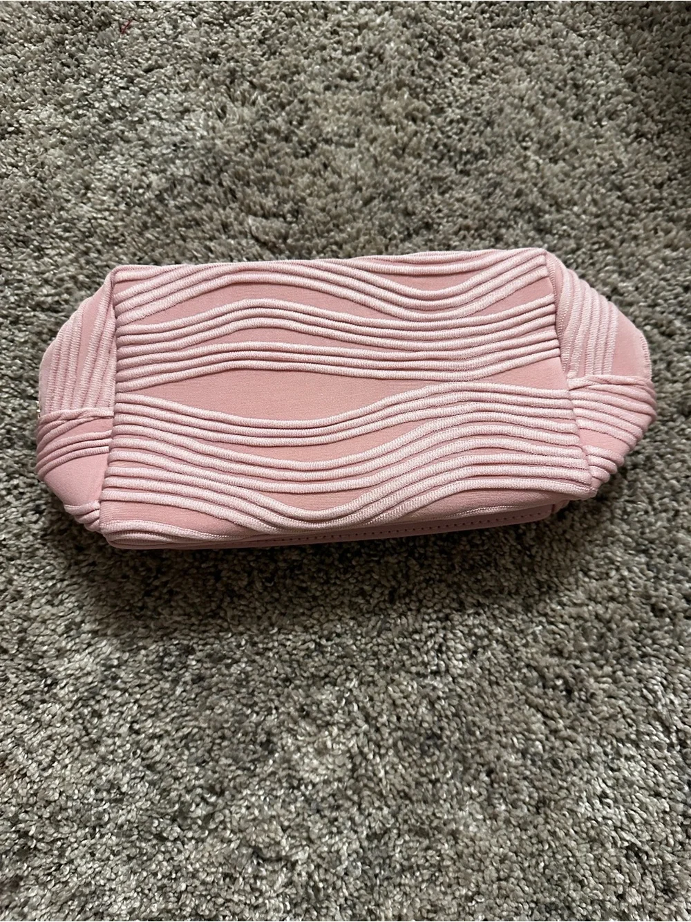 Lancome Pink Wave-Textured Cosmetic Pouch